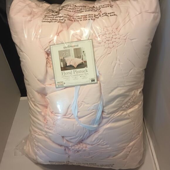 💯🔥Swift Home King Cal/King Baby Pink Rose Blush 3-Piece Down Alternative Comfo - Picture 3 of 10